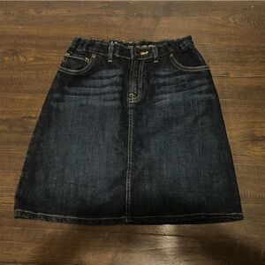 L.L. Bean Dark Blue Denim Skirt